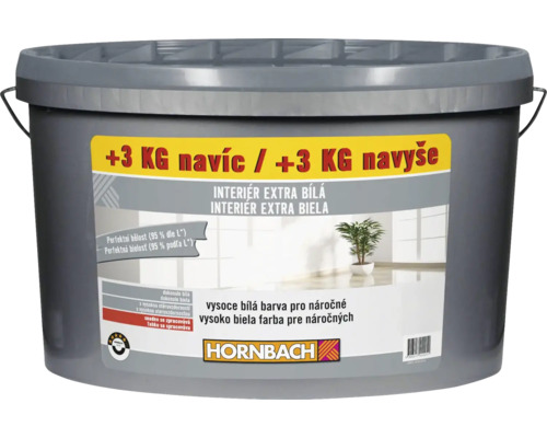 Vedro s maliarskou farbou Hornbach Interiér extra biela pre náročné nátery