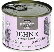 Konzerva pre psov Falco Sense Dog jahňacie a kuracie mäso 200 gramov