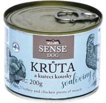 Dóza 200 gramov Falco Sense Dog mokré krmivo s morčacím a kuracím mäsom