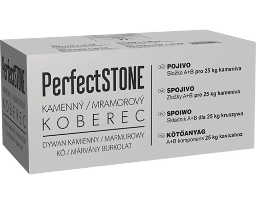 Spojivo PerfectSTONE pre kamenný koberec, zložka A a B pre 25 kilogramov kameniva.