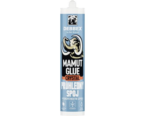 Montazne lepidlo Debbex Mamut Glue Crystal v kartusi pre pruzne a priehladne spoje