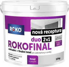 ROKO ROKOFINAL Duo 2v1 základný a finálny tmel na sadrokartón a omietky v pätnásťkilovom vedre