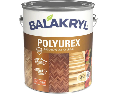 Balakryl Polyurex podlahový lak na drevo lesklý 4 kilogramy pre interiér