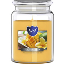 Vonná sviečka Aura Candles Juicy Mango v skle s vrchnákom