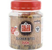 Psie maškrty Falco Snack Clicker Bites kačica v dóze so skrutkovacím uzáverom