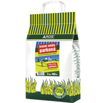 Trávna zmes AROS parková, balenie 2 kg na 100 metrov štvorcových, určené pre okrasné trávniky v parkoch a záhradách.