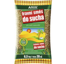 Trávna zmes AROS do sucha pre sušie miesta, balenie 0,5 kilogramu pre približne 20 metrov štvorcových.