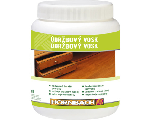 Nádoba s údržbovým voskom na drevené povrchy s logom Hornbach