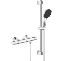Sprchový systém Grohe s termostatickou batériou, ručnou sprchou a sprchovou tyčou na montáž na stenu.