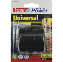 Univerzálna textilná páska Tesa Extra Power v čiernej farbe, dĺžka 5 metrov a šírka 50 milimetrov v predajnom balení