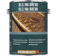 Olej na drevo Hornbach pre vonkajšie použitie, ochranný olej pre starostlivosť a oživenie drevených povrchov, balenie 2,5 litra.