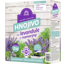 Špeciálne organické hnojivo na levandule a rozmarín Profik, 2 kilogramy, granulované hnojivo s dlhodobým účinkom.