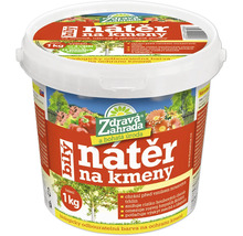 Biely náter na kmene Zdravá Zahrada v 1 kg balení na ochranu ovocných stromov pred mrazom a škodcami.