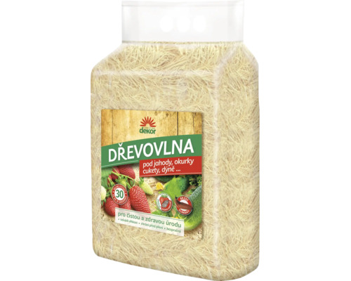 Drevovlna pod jahody a zeleninu v priehladnom plastovom obale