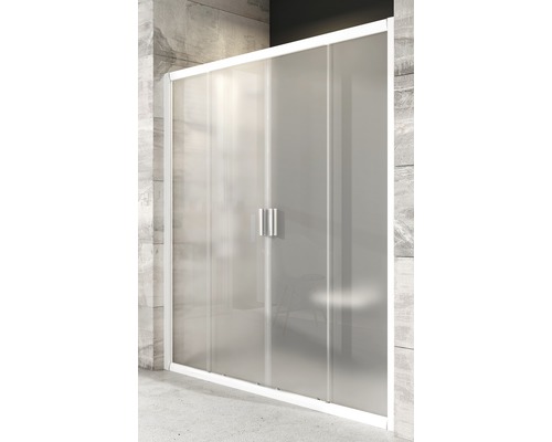 Sprchové dvere dvojkrídlové RAVAK Blix BLDP4-160 white+Grape 190x157-161 cm 0YVS0100ZG