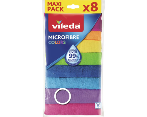 Vileda utierky z mikrovlákna maxi balenie s ôsmimi čistiacimi utierkami pre hygienickú čistotu