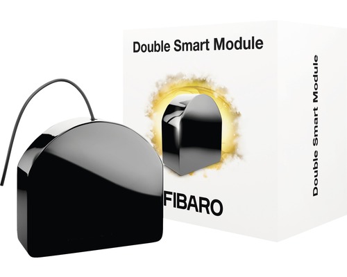 Fibaro dvojitý inteligentný modul s obalom produktu
