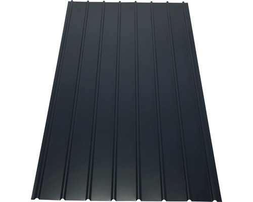Trapézový plech profilovaný krycí 2000 x 910 x 0,3 mm antracit Trapézový plech na strešnú krytinu