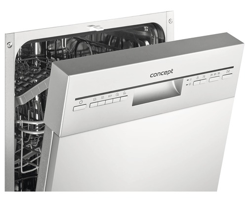 Otvorená umývačka riadu značky Concept s ovládacími prvkami