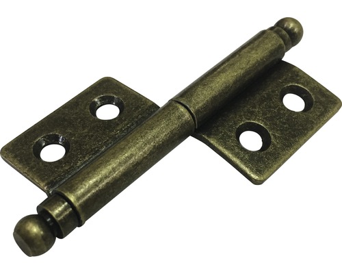 Okrasný záves 52x20mm, ľavý, brynýr, 2 ks, 80184 Mosadzné nábytkové pánty