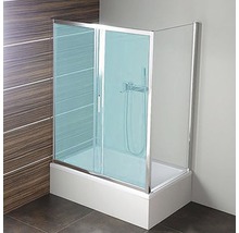 Sprchová zástena s posuvnými dverami namontovaná na vani