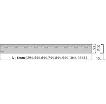 Technický nákres vetracej mriežky s rozmermi 294, 544, 644, 744, 844, 944, 1044 a 1144 milimetrov
