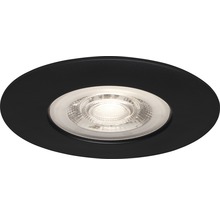 Čierne stropné vstavané svietidlo