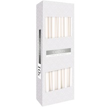 Balenie desiatich bielych stolových sviečok