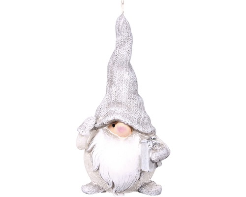 Vianočná ozdoba trpaslík s darčekom