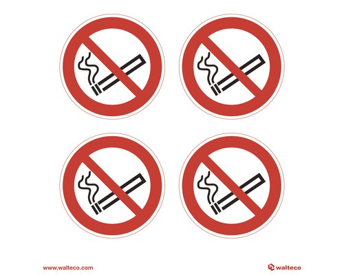 Piktogram "Zákaz fajčenia" 15x15 cm samolepiaca fólia 4 ks