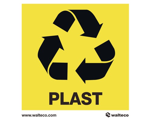 Symbol PLAST recyklácia, samolepka