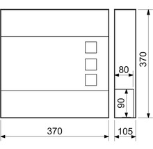 Poštová schránka BK.932.G.AM s dekoratívnymi okienkami z číreho plexiskla antracit-thumb-1