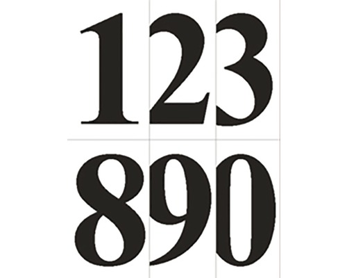Samolepky čísla "0-9" fólia 52x170x100 mm-0