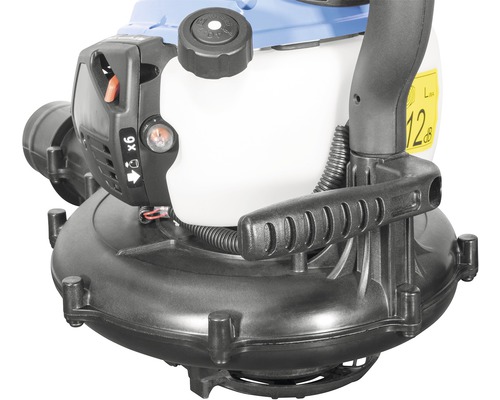 Detailný pohľad na fúkač lístia