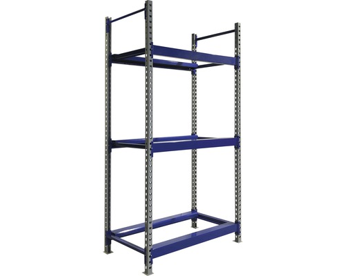 Kovová skladová polica s tromi úrovňami