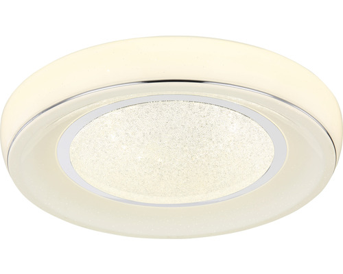LED stropné svietidlo Globo 483110-24 Mickey 24W 1700lm 3000-6000K chróm/biele s diaľkovým ovládaním
