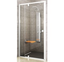 Sprchovací kút so sprchovacím panelom a sprchovacím sedadlom