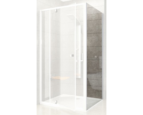 Sprchovací kút s rámom a rohovým vstupom