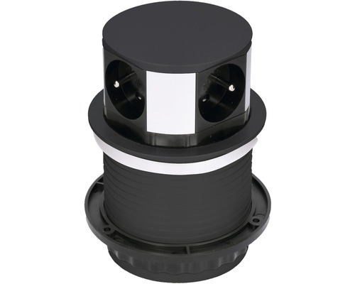 Zasúvacia zásuvková lišta na montáž do pracovných dosiek