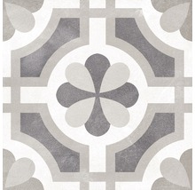 Dekoratívna podlahová dlaždica s geometrickým a kvetinovým vzorom