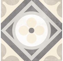 Dekoratívna podlahová dlaždica s geometrickým a kvetinovým vzorom