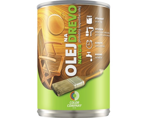 Olej na drevo v plechovke so štetcom