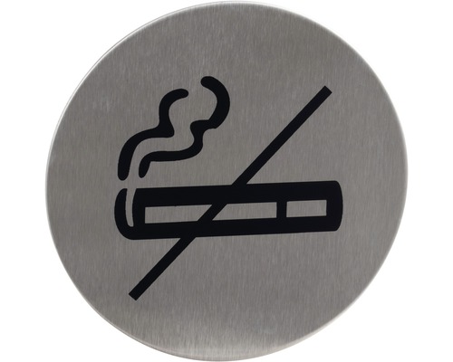 Piktogram "Zákaz fajčenia" Ø75x1,2 mm okrúhly nerez