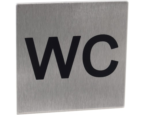 Piktogram "WC" 60x60x1,2 mm štvorec nerez