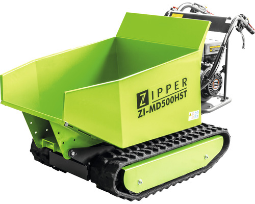 Pásový prepravník Zipper ZI-MD500HST 300 cm³, 6,8 kW, vrátane snehovej radlice Zipper pásový dumper ZI-MD500HST s korbou