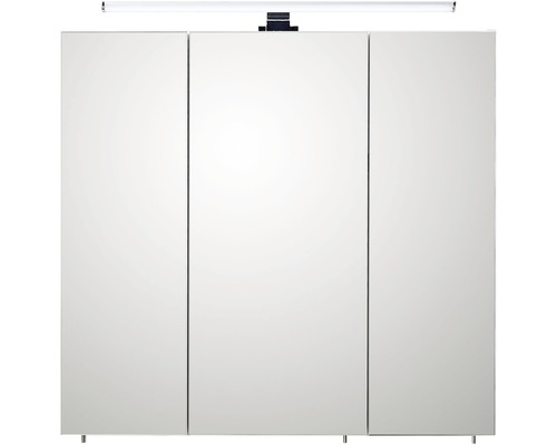 Zrkadlová skrinka s tromi dvierkami a osvetlením