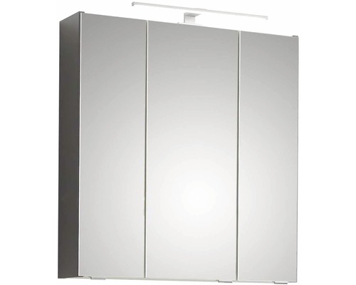 Zrkadlová skrinka s tromi dvierkami a osvetlením