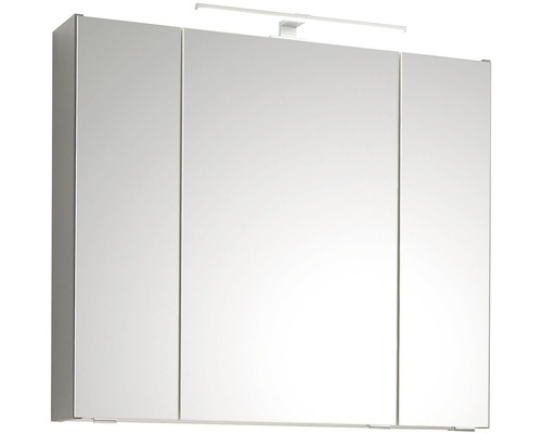 Zrkadlová skrinka s tromi dvierkami a osvetlením