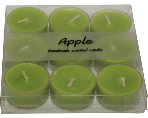 Čajové sviečky vonné 9 ks zelené jablko