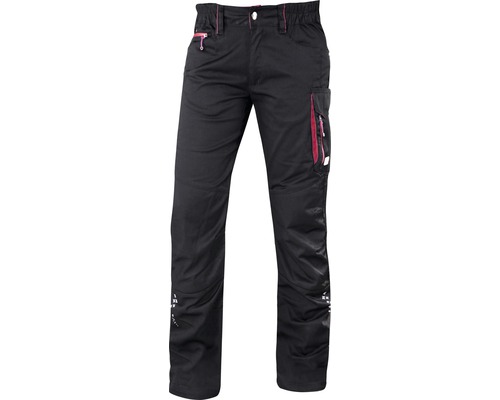 Pracovné nohavice pás Ardon Floret čierno-ružová, veľkosť 34